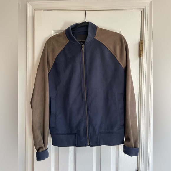 Banana Republic faux vegan suede bomber jacket, size small - Picture 1 of 3